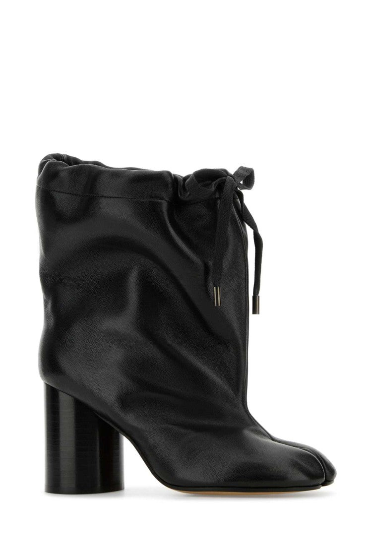 Maison Margiela Black Leather Tabi Ankle Boots