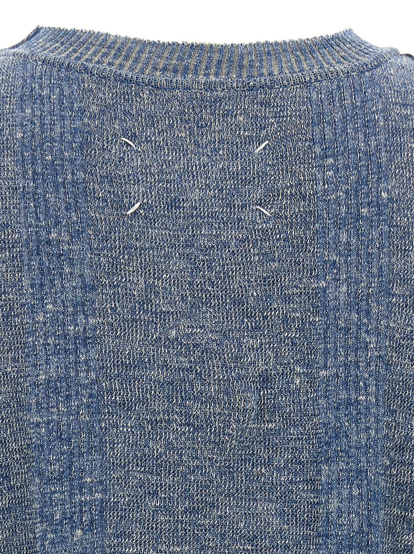 Maison Margiela Crewneck Melange Effect Waistcoat