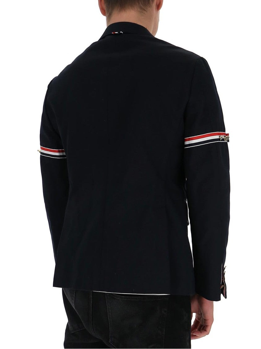 Thom Browne Classic Tailored Blazer With Distinctive Arm Bands