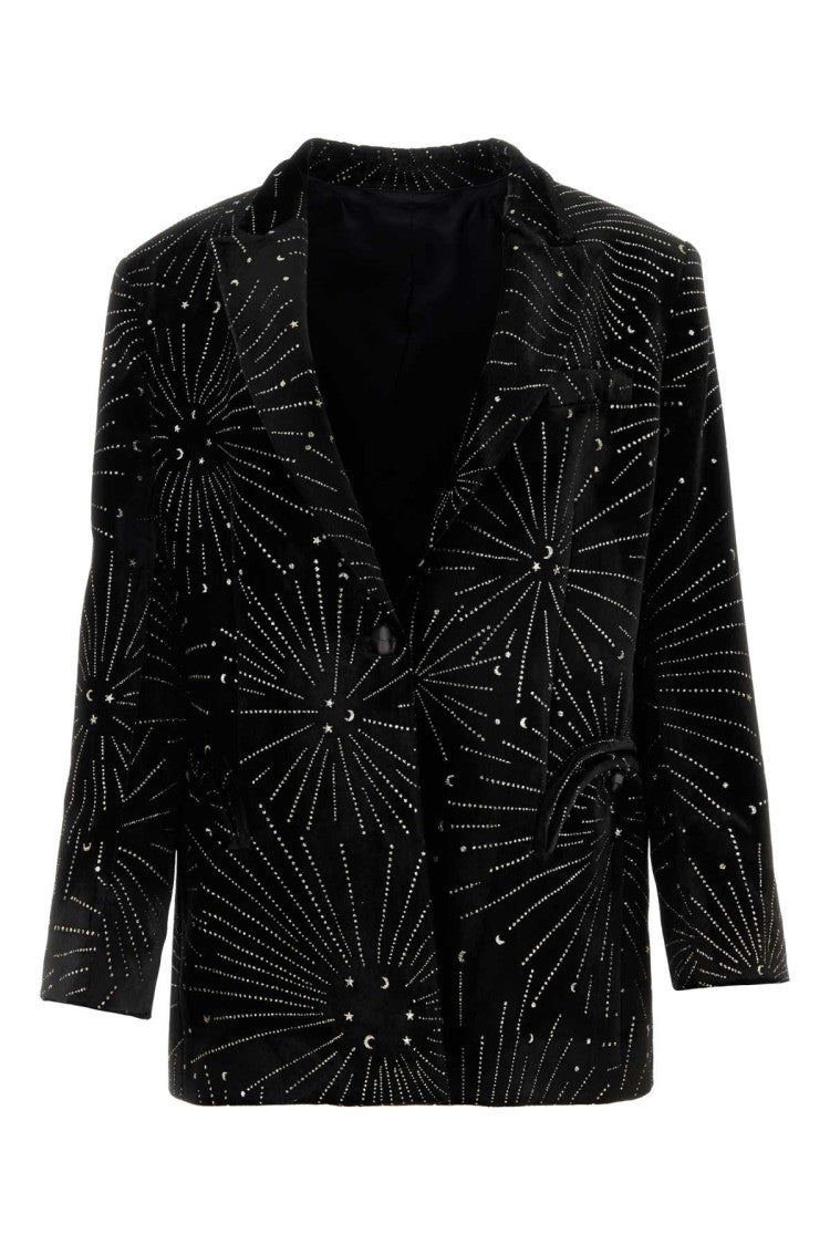 Blaze Embellished Velvet Tomboy Blazer
