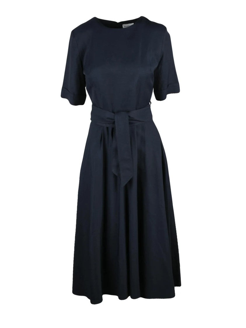 P.A.R.O.S.H. Blue Viscose Linen Women's Dress