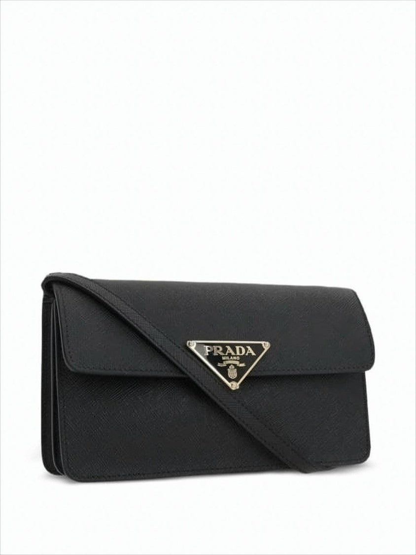 Prada Textured Calf Leather Shoulder Bag