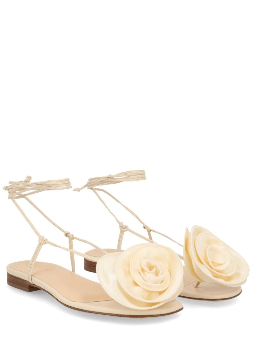 Magda Butrym Ankle Wrap Silk Sandals