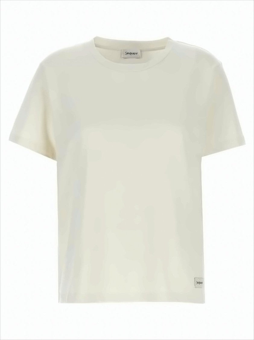 Saint Laurent Boxy Short-Sleeve T-Shirt With Classic Round Neckline