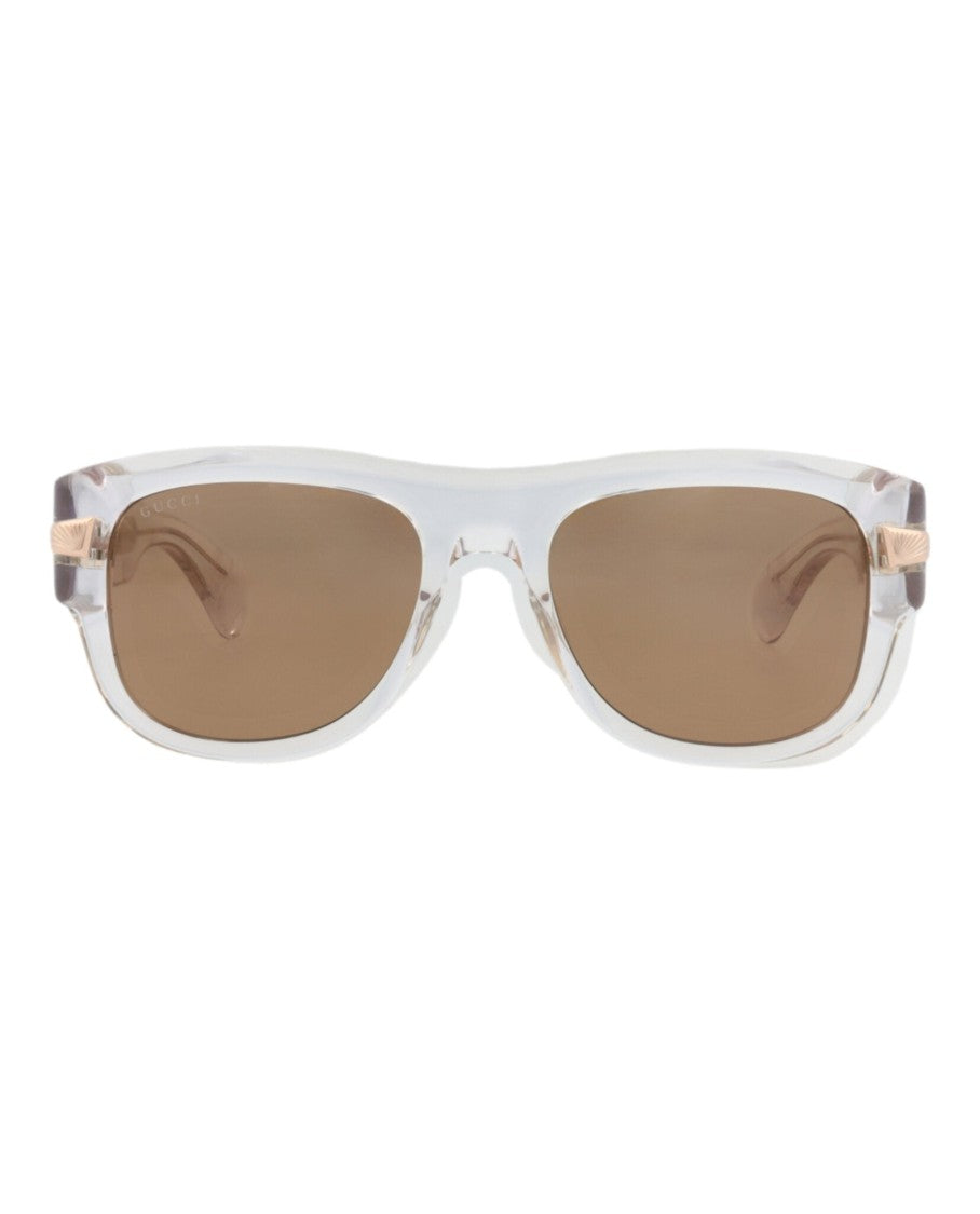 Gucci Square-Frame Sunglasses With Gold Detailing And Recycled Acetate