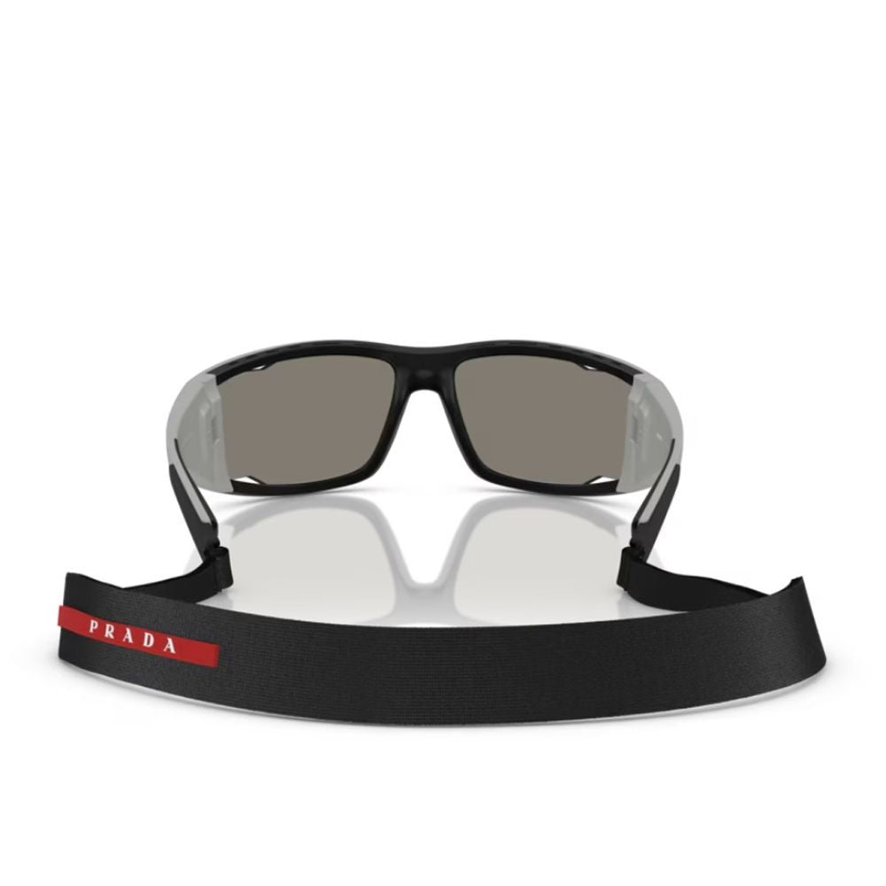 Prada Linea Rossa Ps A04s Wraparound Matte Grey Sunglasses