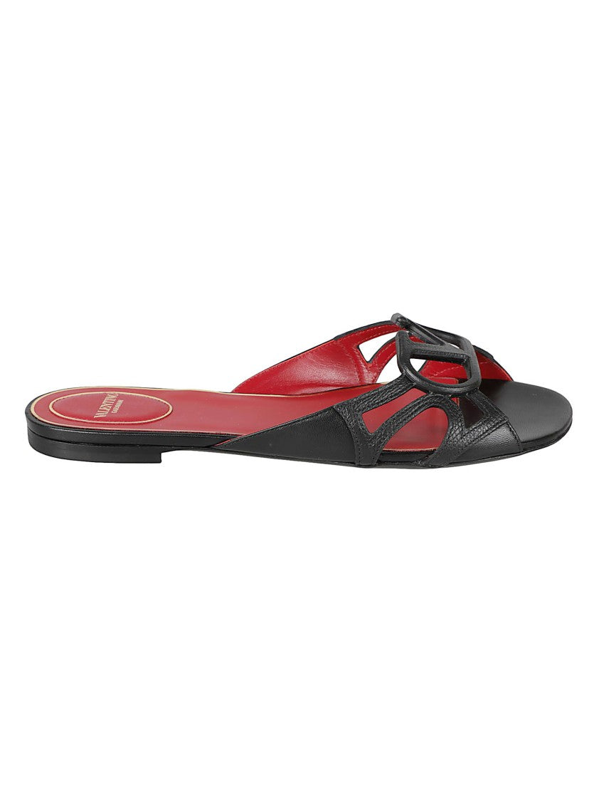 Valentino Garavani Cut-Out Pointed-Toe Flat Sandals