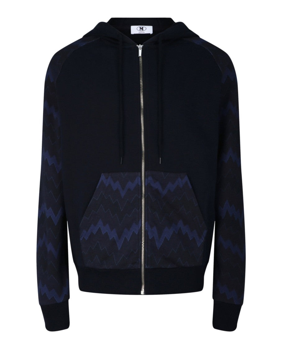 M Missoni Zig Zag Pattern Hood With Silver-Tone Hardware