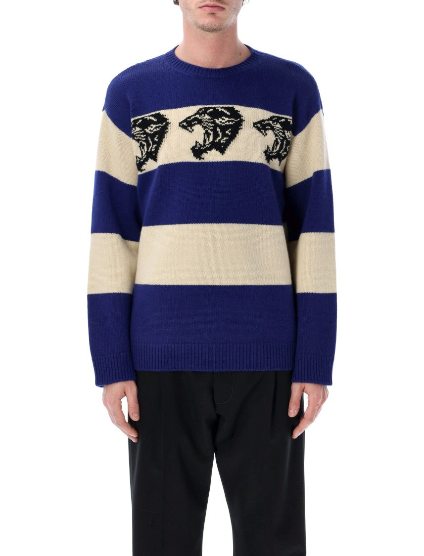 Valentino Garavani Jacquard Panther Motif Wool Sweater
