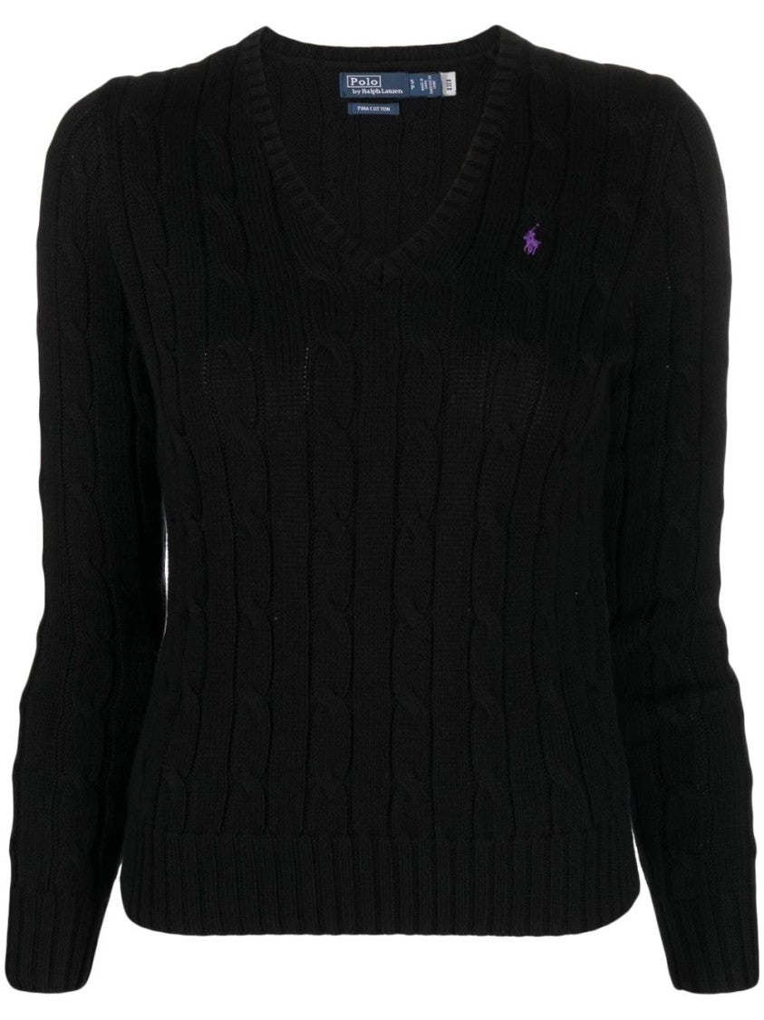 Polo Ralph Lauren Classic Cable Knit V-Neck Pullover