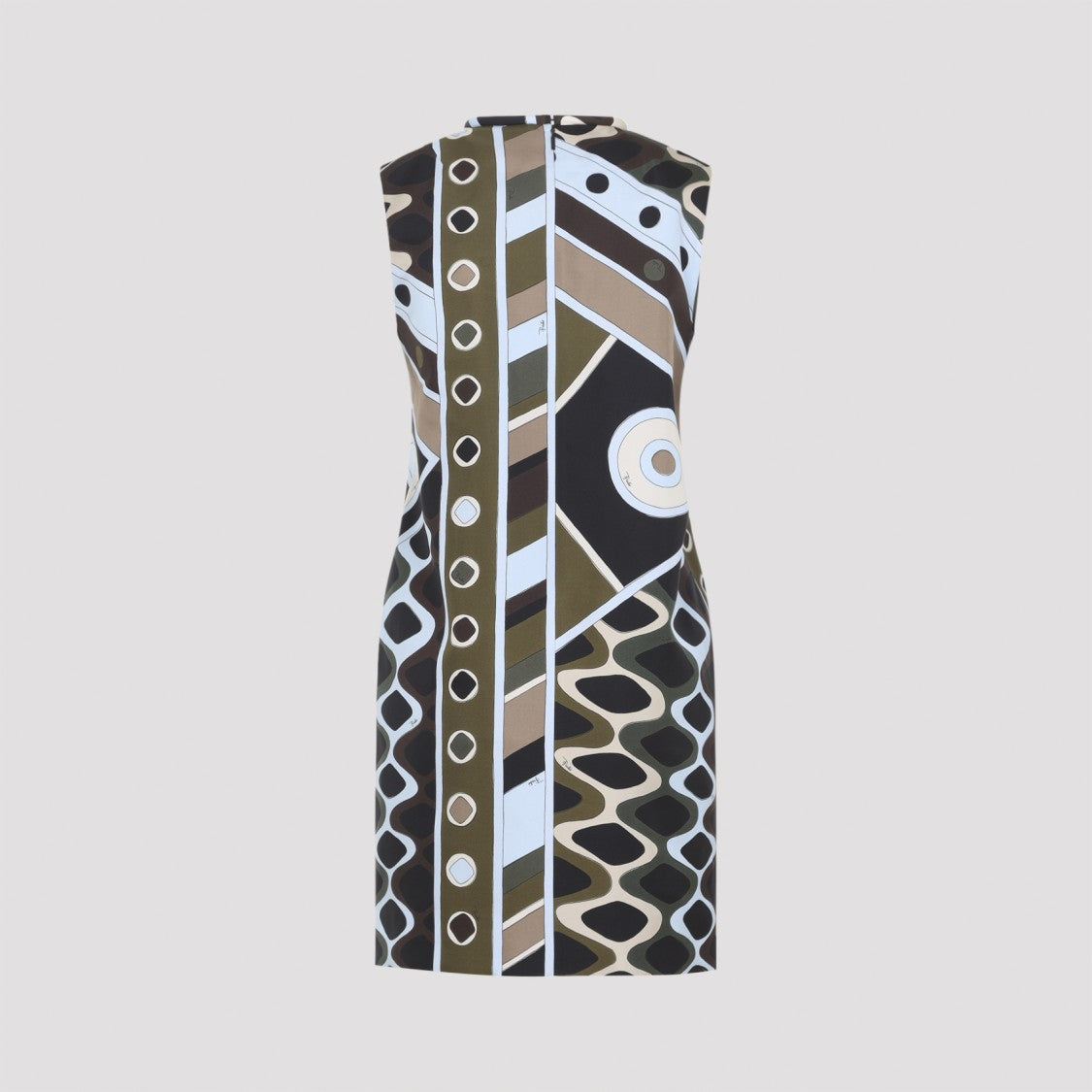 Pucci Sleeveless Silk Dress With Bold Geometric Pattern