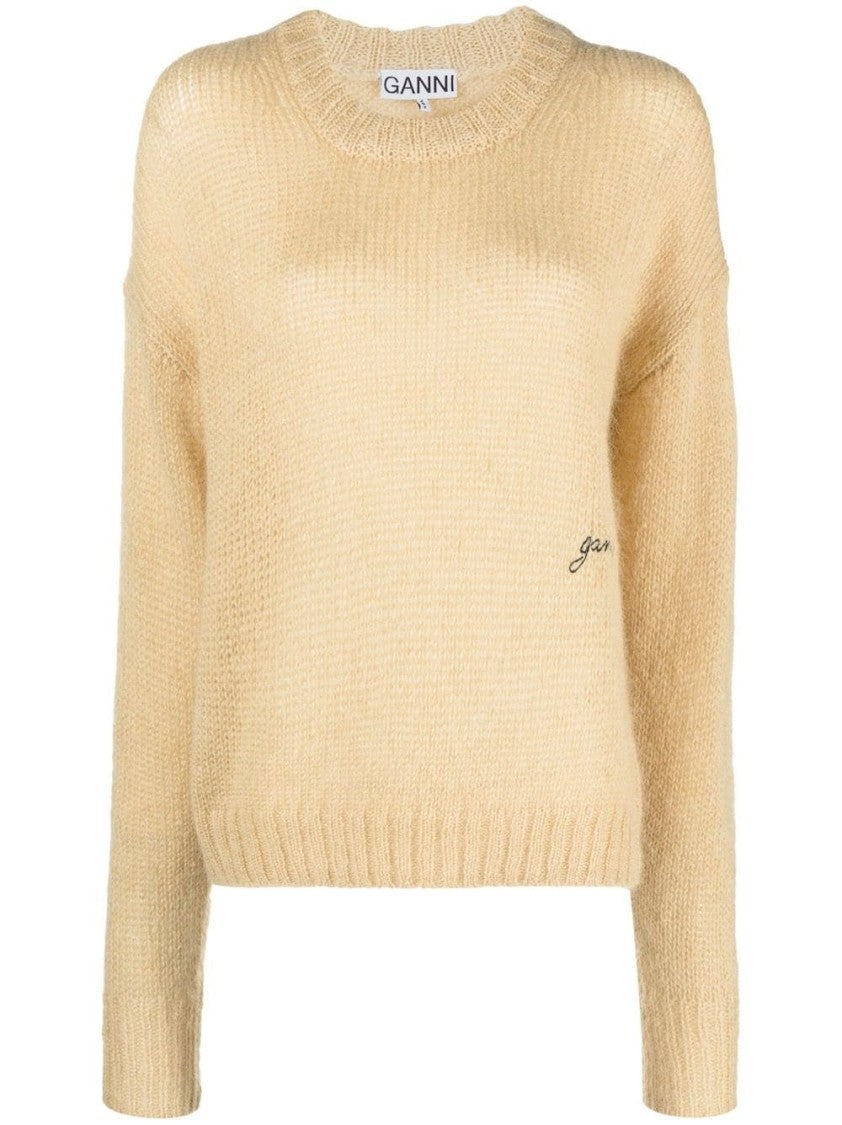 Ganni Mohair O-Neck Pullover