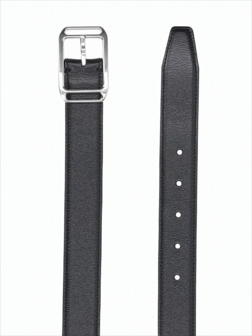 Tom Ford Polished Black Calf Leather Belt