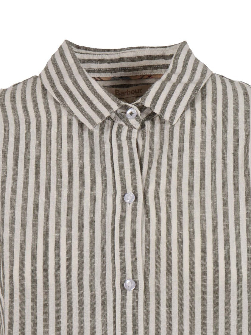 Barbour Marine Striped Linen Casual Shirt