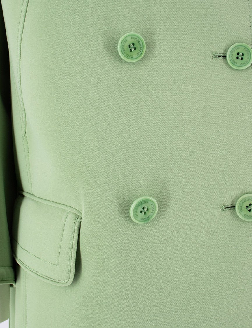 Ermanno Scervino Double-Breasted Coat With Logo Buttons