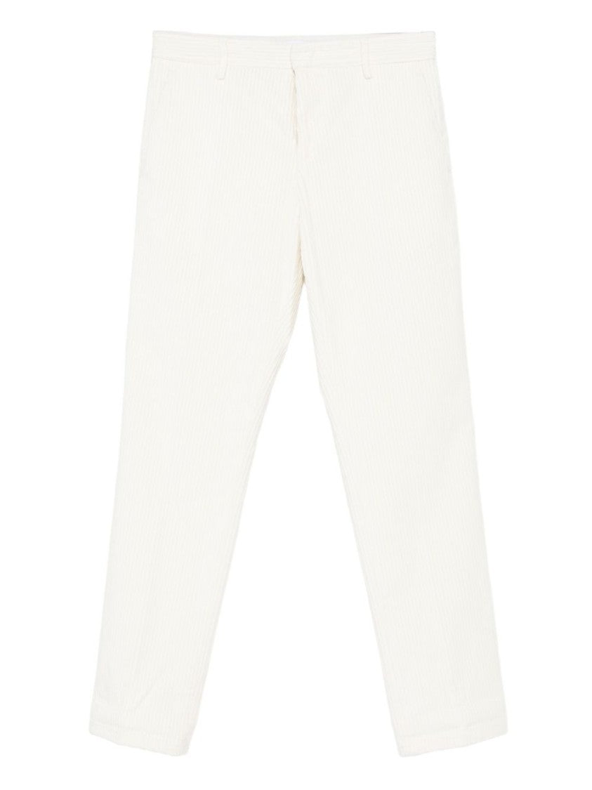 Dondup Cotton-Blend Corduroy Straight-Leg White Jeans