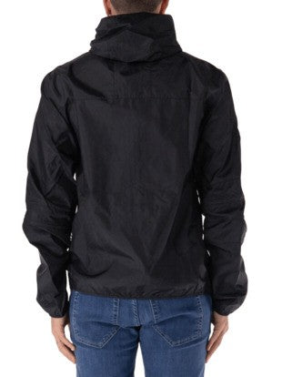 Autry Packable Black Nylon Windbreaker With Adjustable Hood