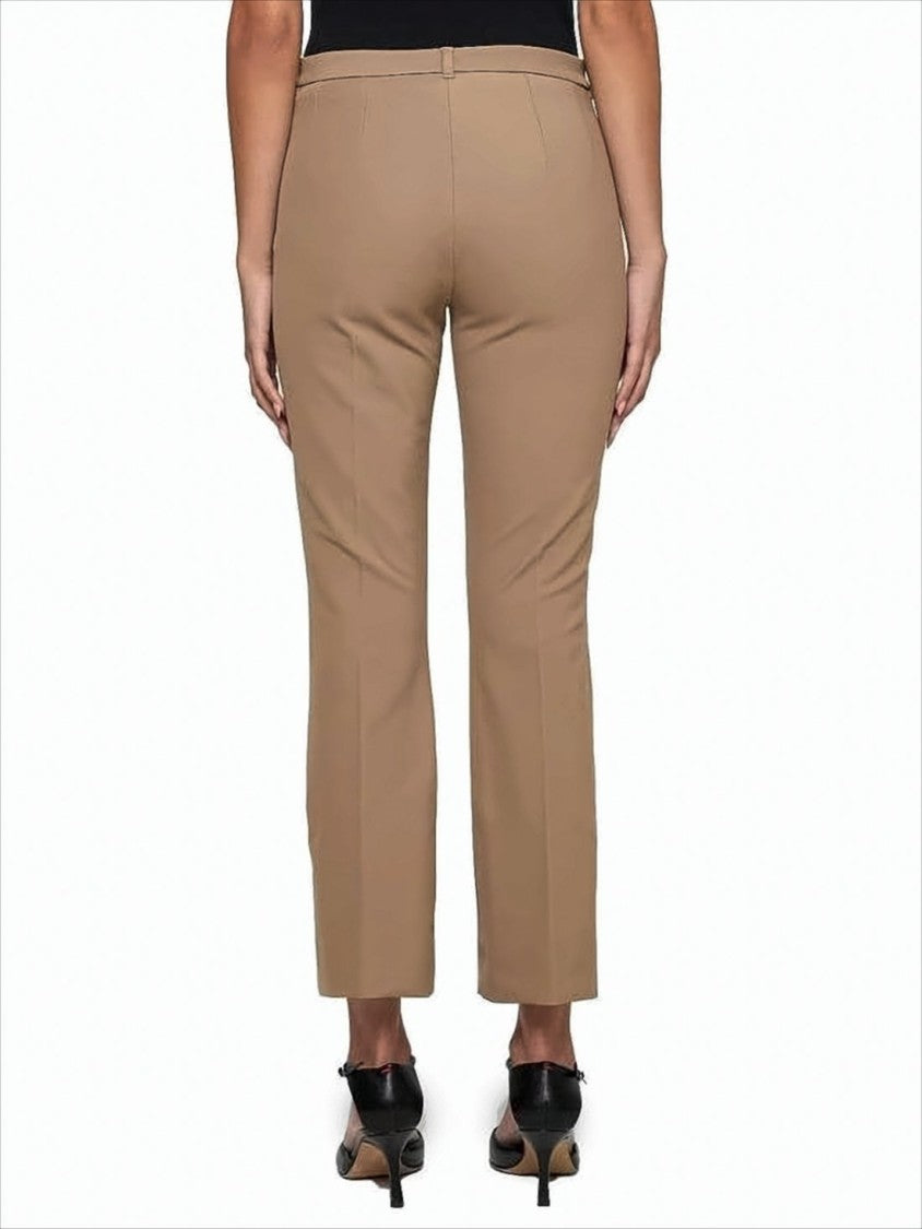 Max Mara Tailored Brown Straight-Leg Pants