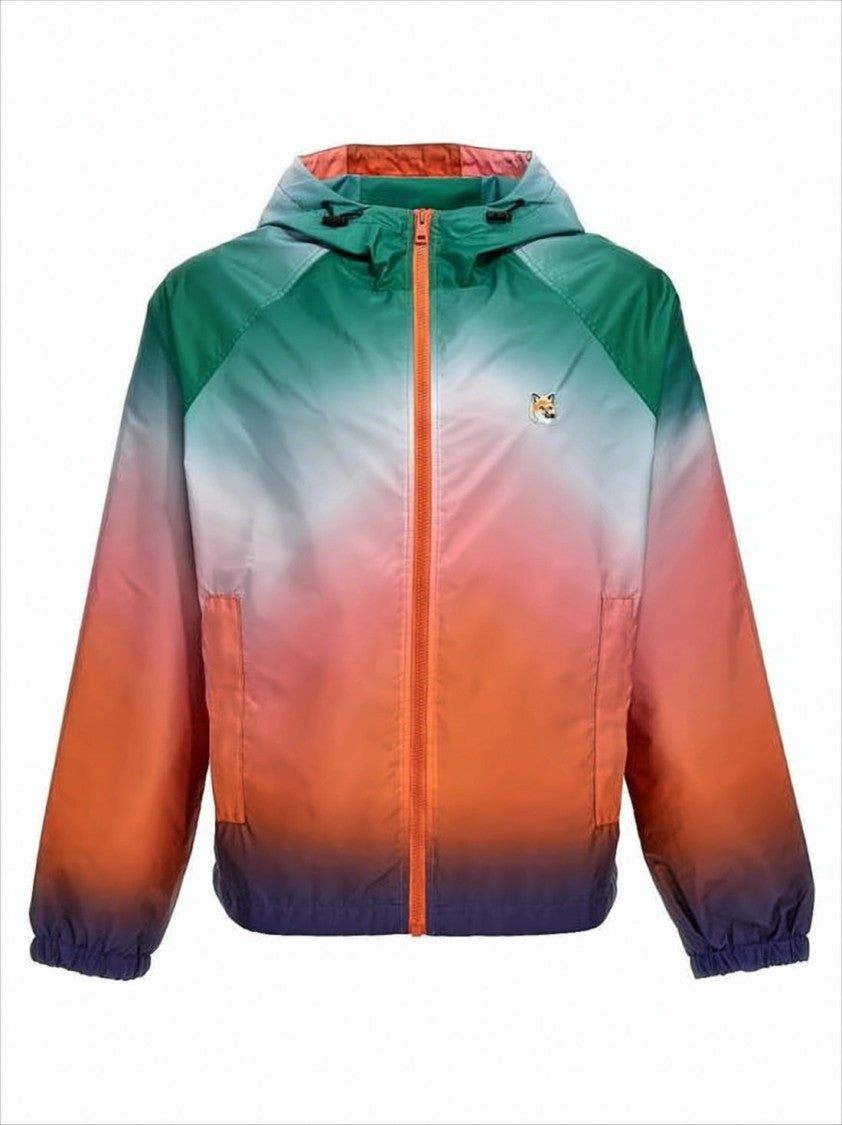 Maison Kitsuné Gradient Hooded Jacket With Embroidered Fox Emblem