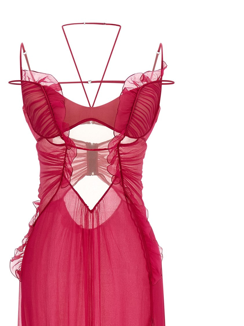 Nensi Dojaka 'Frilled Gown With Cutouts' Dress