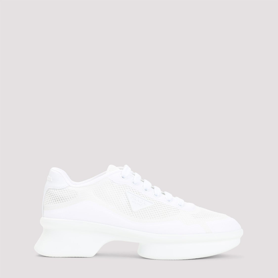 Prada Wavy White Polyester Sneakers
