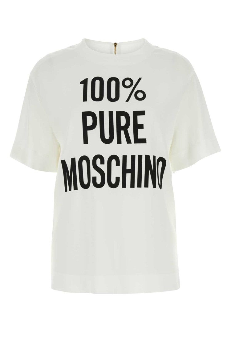 Moschino White Crepe T-Shirt