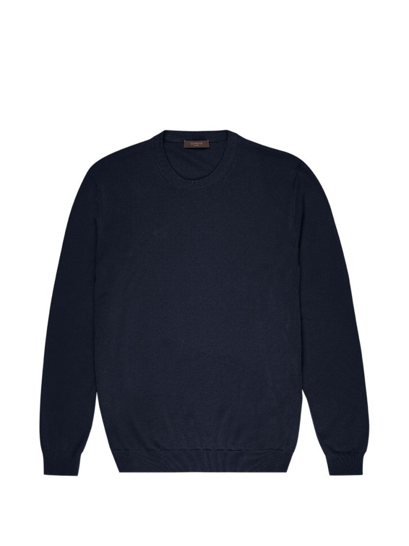 Zanone Crew Neck Sweater With Ribbed Details And Cuffed Sleeves