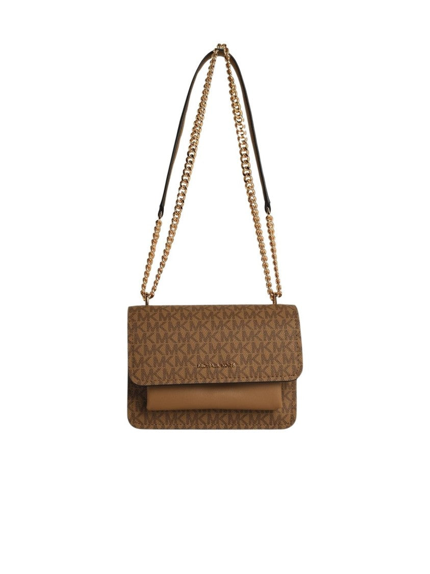 Michael Michael Kors Claire' Beige Leather Crossbody Bag