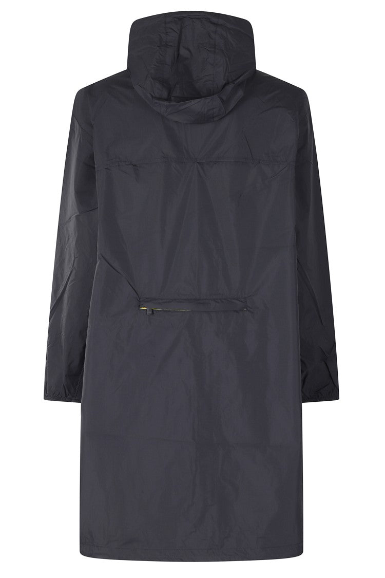 K-Way Black Le Vrai 4 0 Eiffel East Hooded Nylon Raincoat