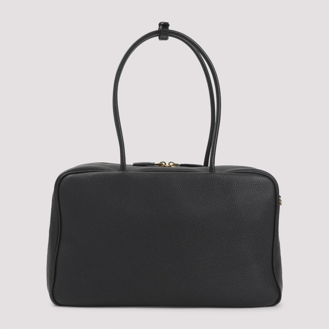 Prada Textured Leather Structured Handbag With Gold-Tone Logo