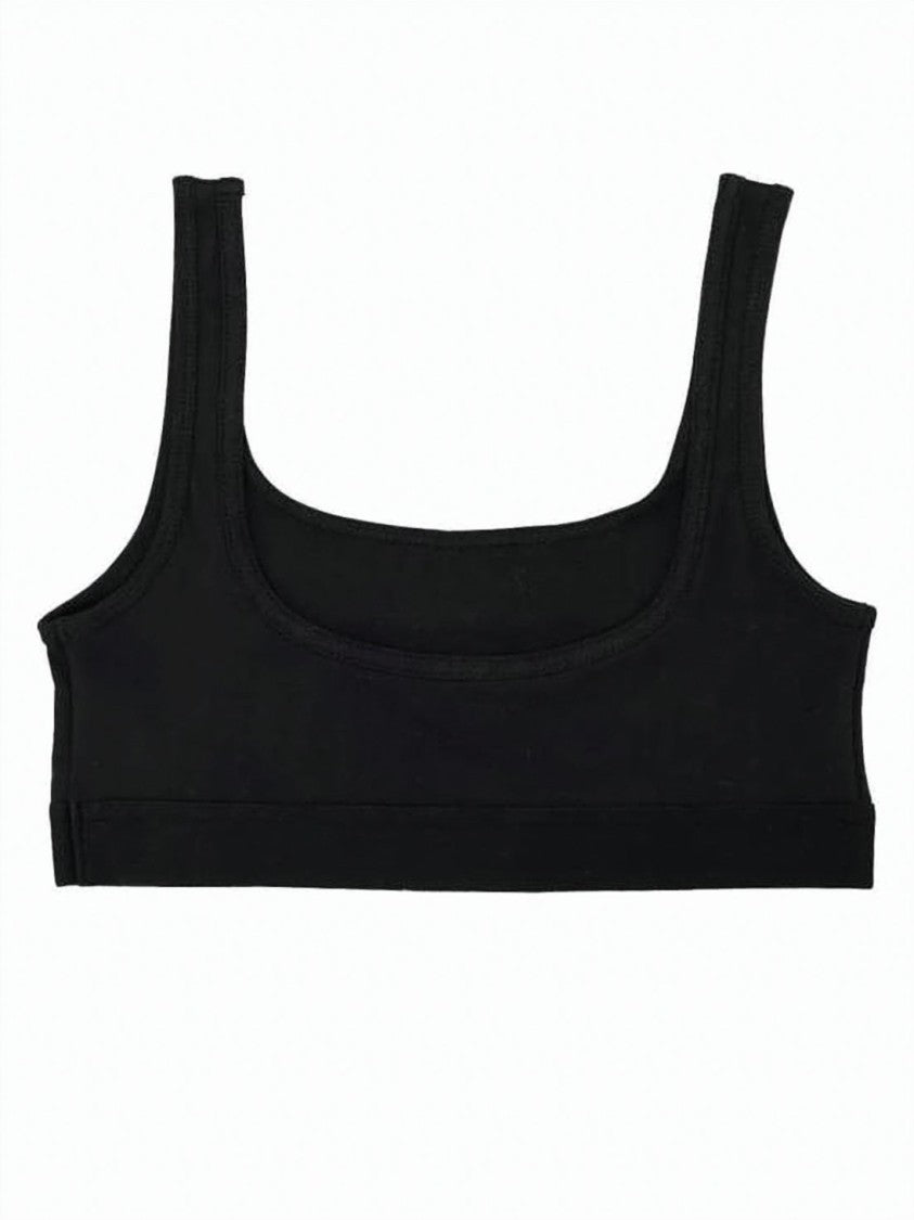 Marine Serre Sleeveless Crop Top With Square Neckline And Wide Straps