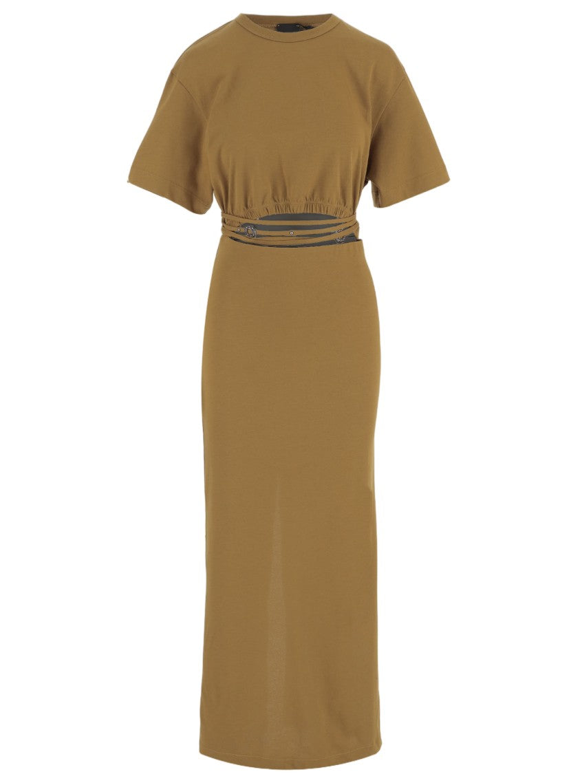 Pinko Cotton Dress With Cut-Out Detail