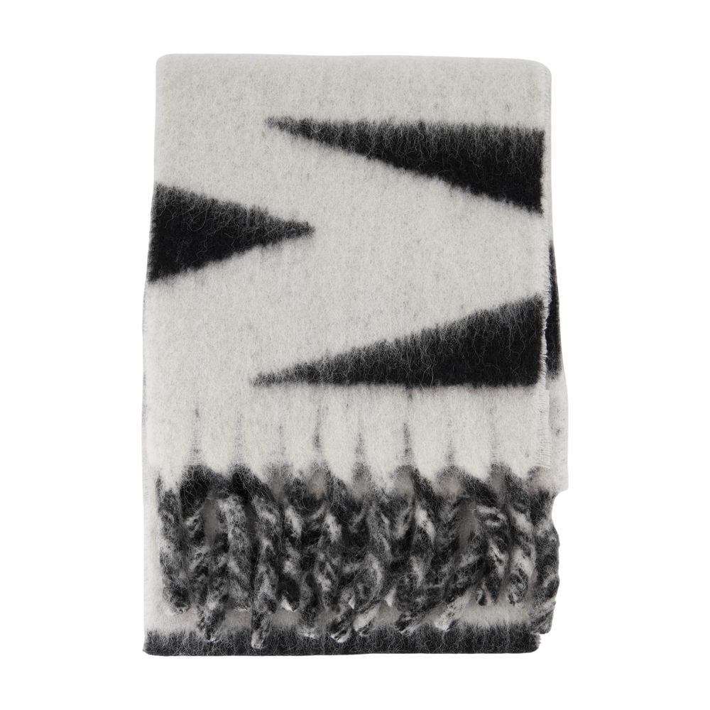 Isabel Marant Oversized Wool Scarf With Bold Graphic Pattern