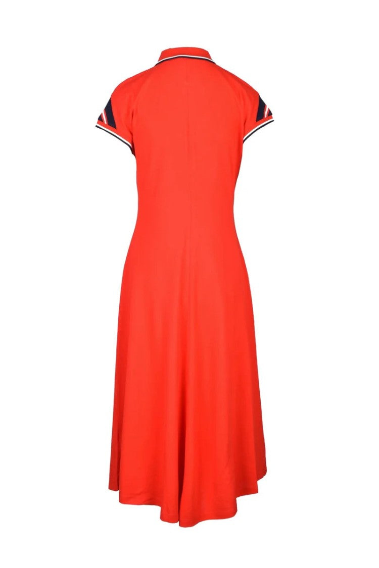 Tommy Hilfiger Red Flared Polo Dress