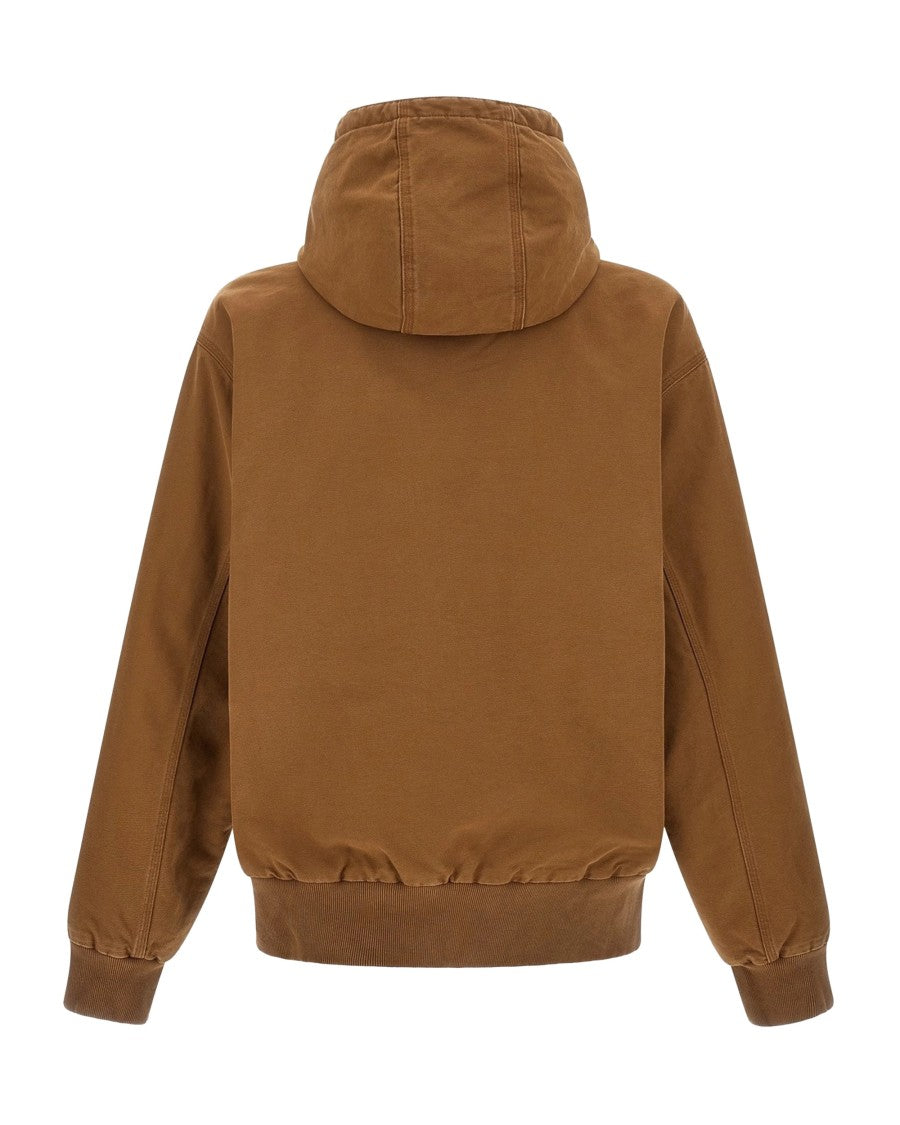 Carhartt Wip Organic Cotton Canvas Hooded Jacket With Quilted Lining
