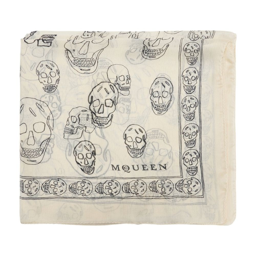 Alexander Mcqueen Ca Skull Scarf - Alexander Mcqueen - Silk - White