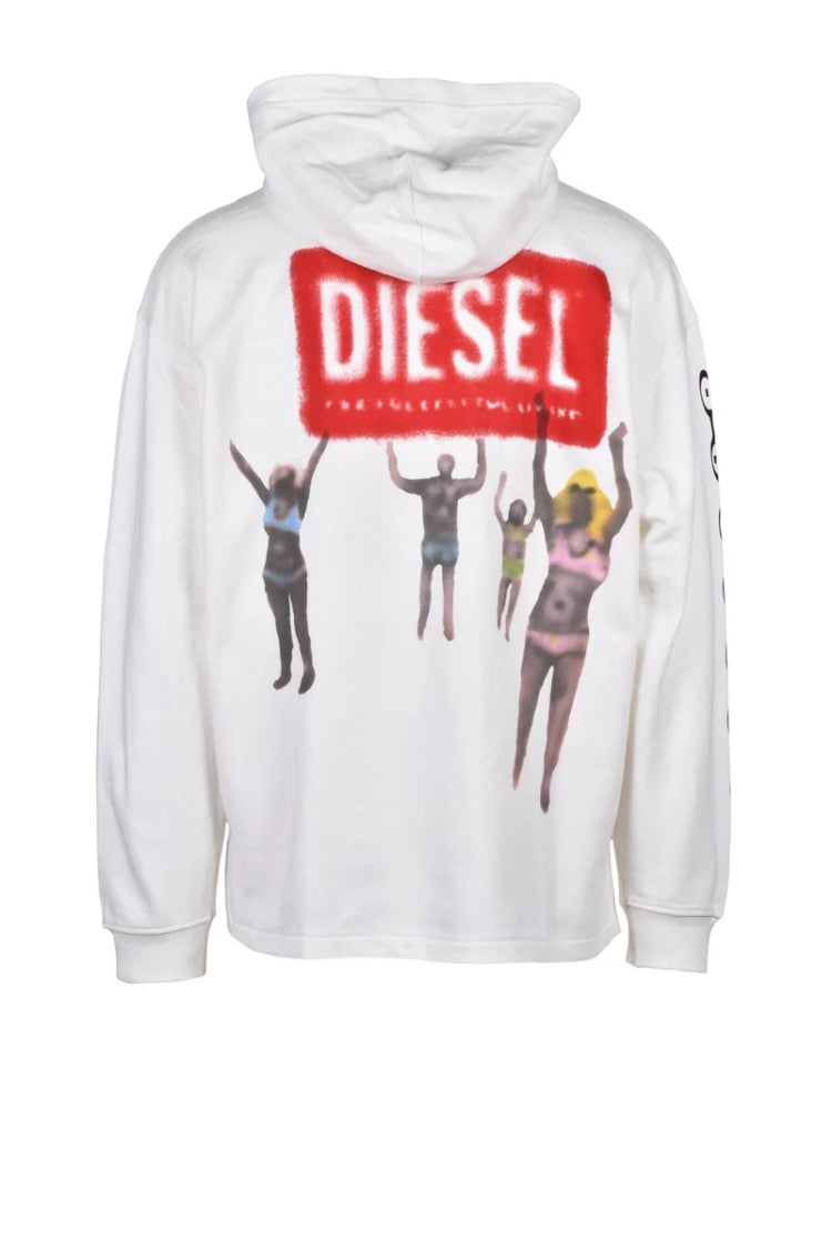 Diesel Hoodie Sweatshirt - White
