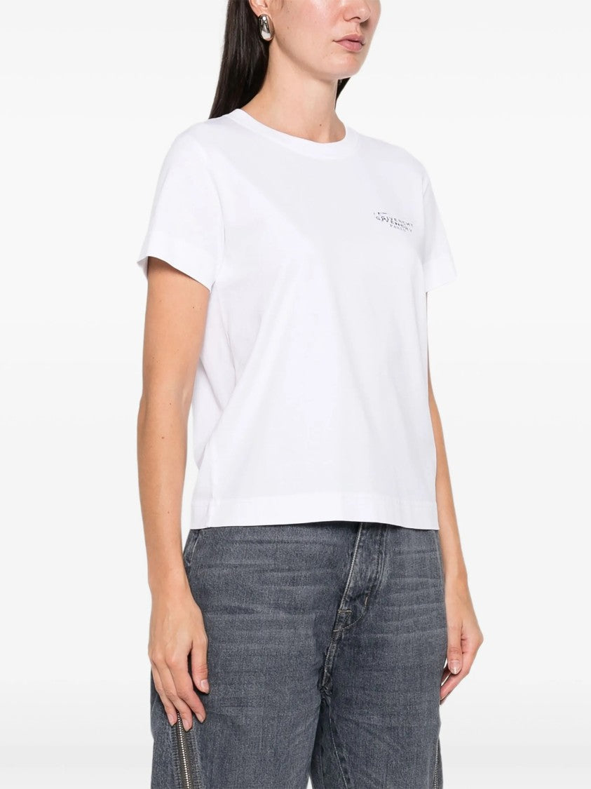 Givenchy Regular Fit White Cotton Minimalist T-Shirt