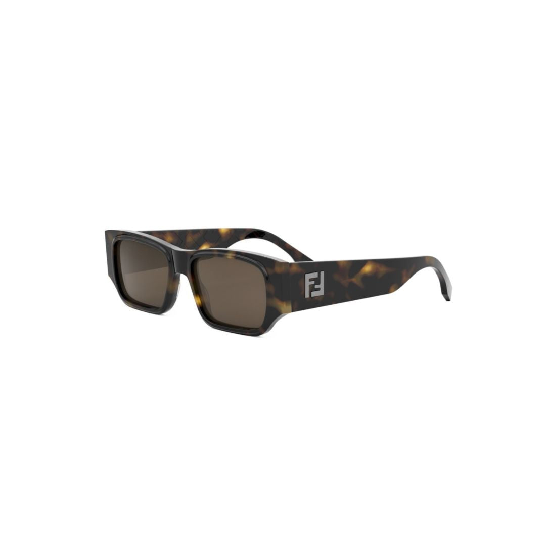 Fendi Fe40144i Rectangular Tortoiseshell Sunglasses