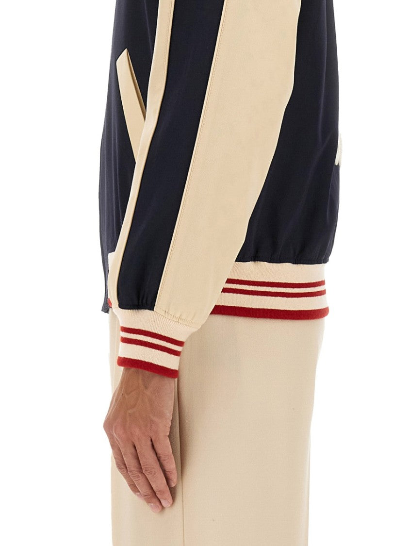 Valentino Wool And Cotton Bomber Jacket