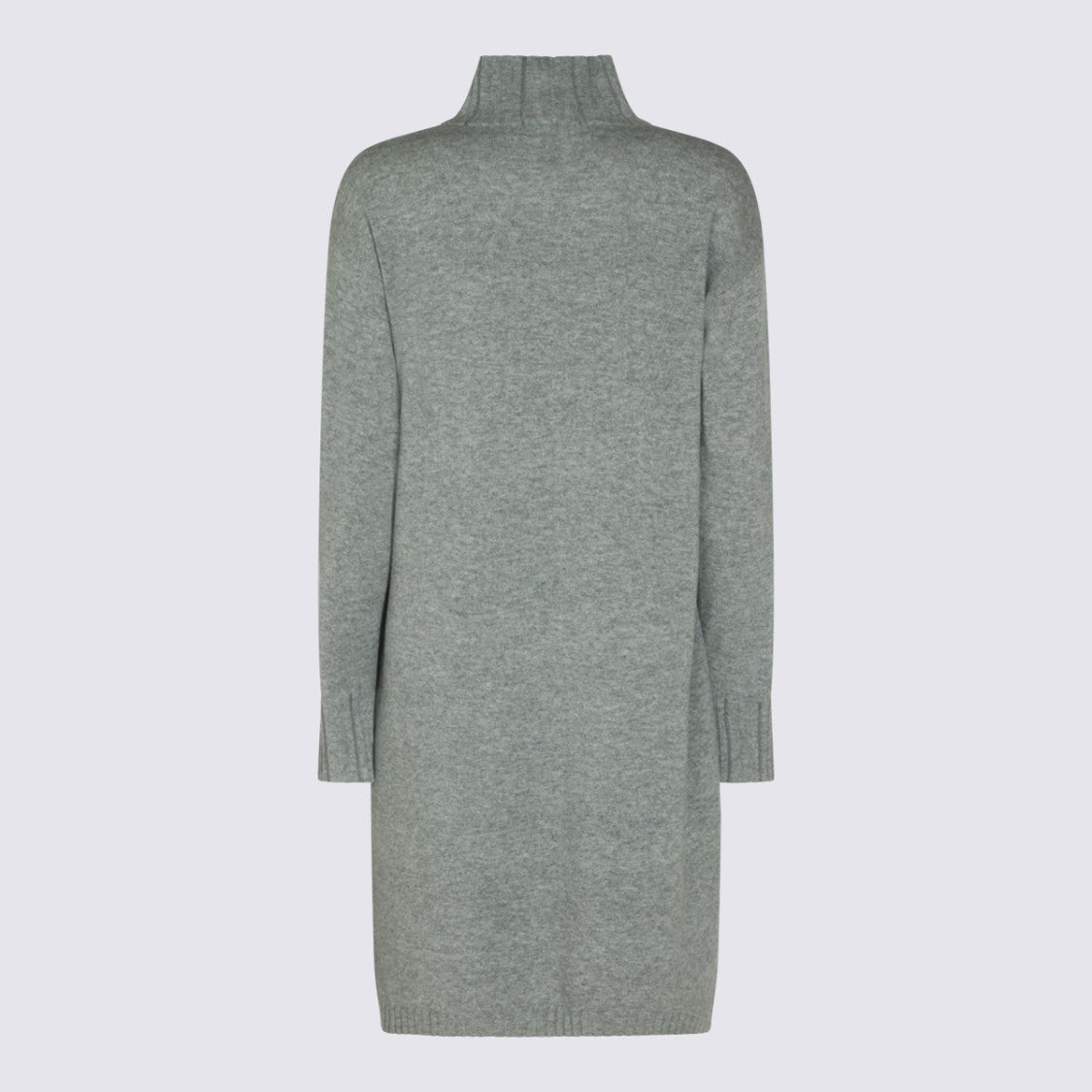 Fabiana Filippi Straight Fit Midi Dress With Ribbed Turtleneck And Cuffs