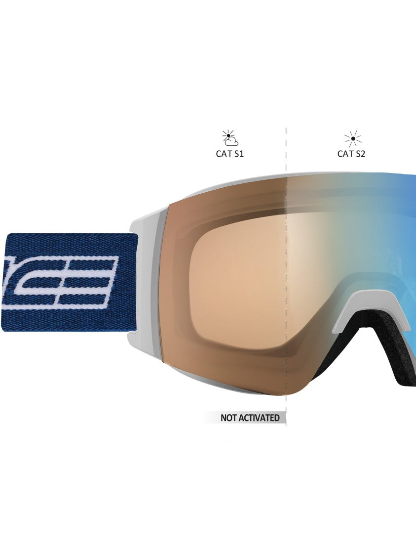 Salice Grey Wide Lens Gradient Ski Goggles