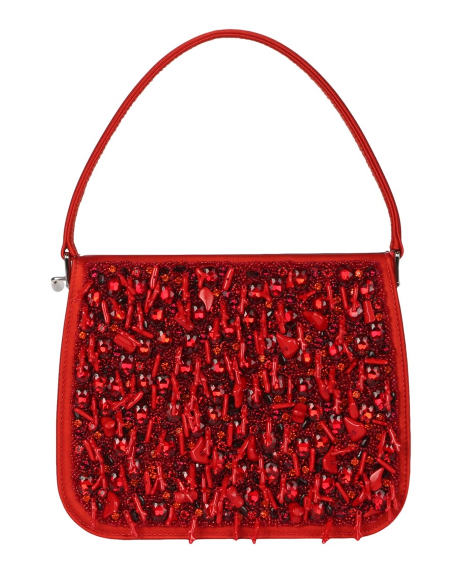 Ferragamo Frame Bejeweled Shoulder Bag