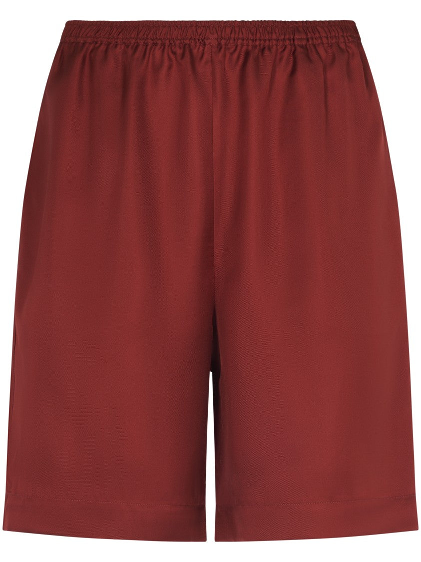 Loulou Studio Silk Shorts With Relaxed Fit