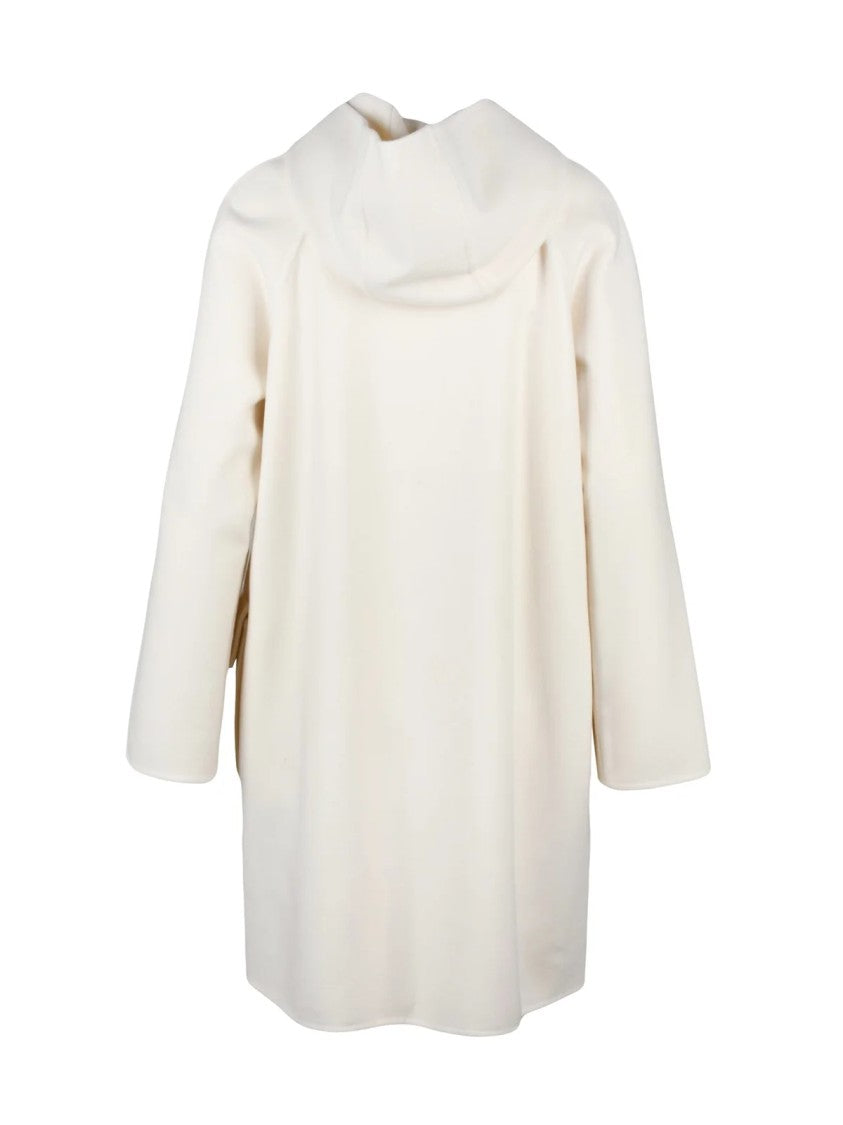 Eleventy Wool Coat With Raglan Sleeves And Flap Pockets