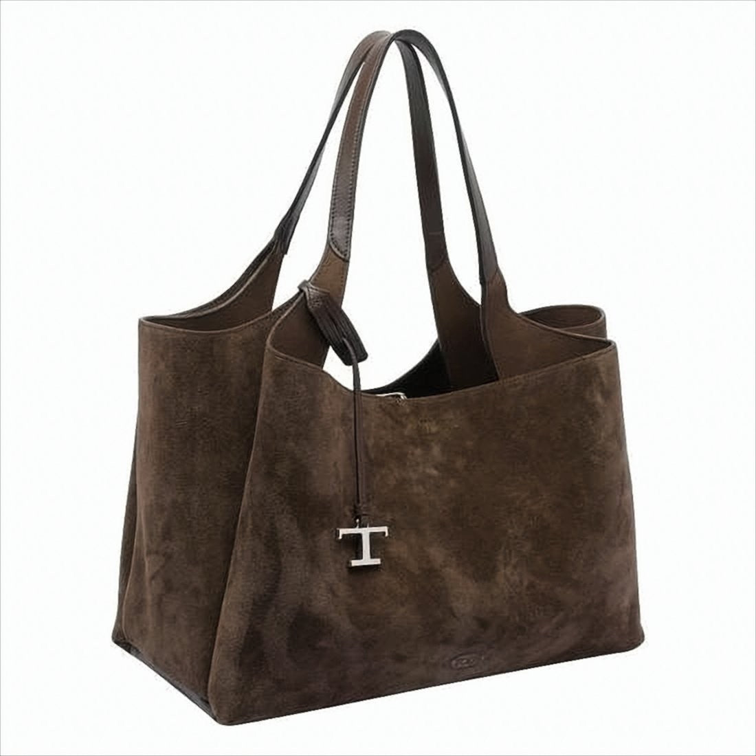 Tod's Suede Calf Leather Shoulder Bag With Metallic Detail