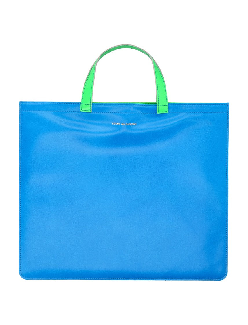 Comme Des Garçons Leather Super Fluo Tote Bag