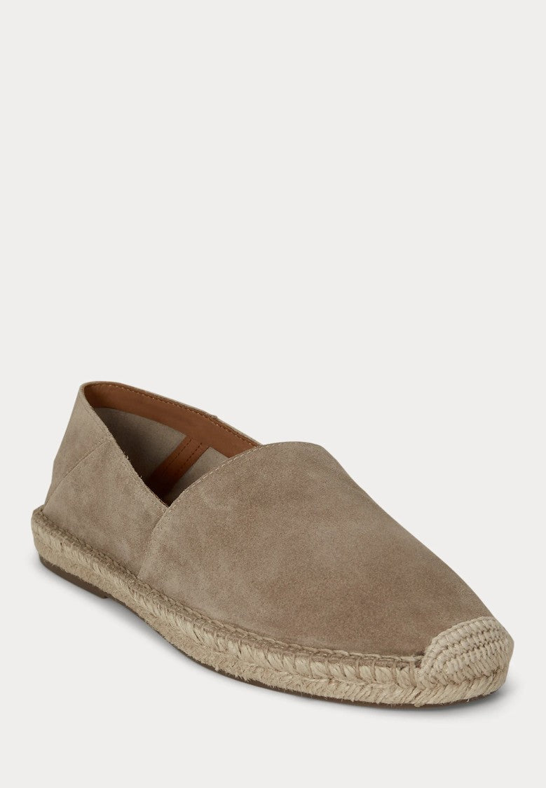 Polo Ralph Lauren Slip-On Suede Espadrilles With Braided Jute Sole