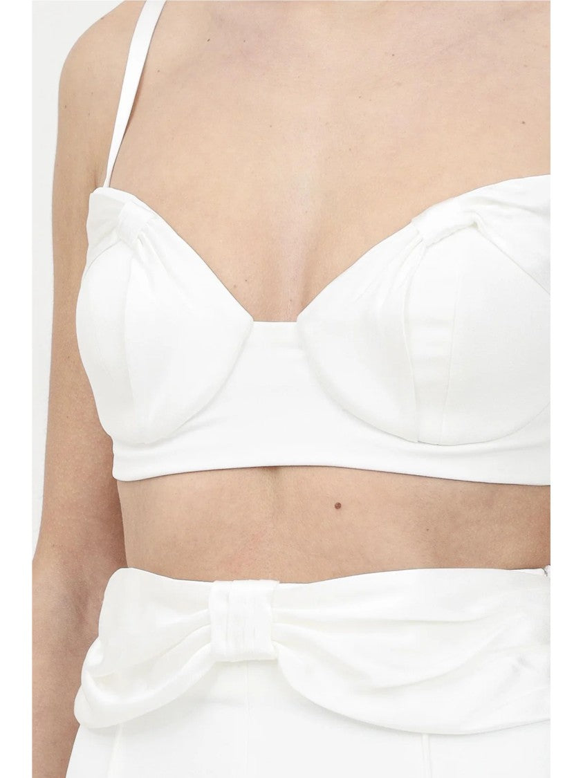 Elisabetta Franchi White Polyester Elastane Top