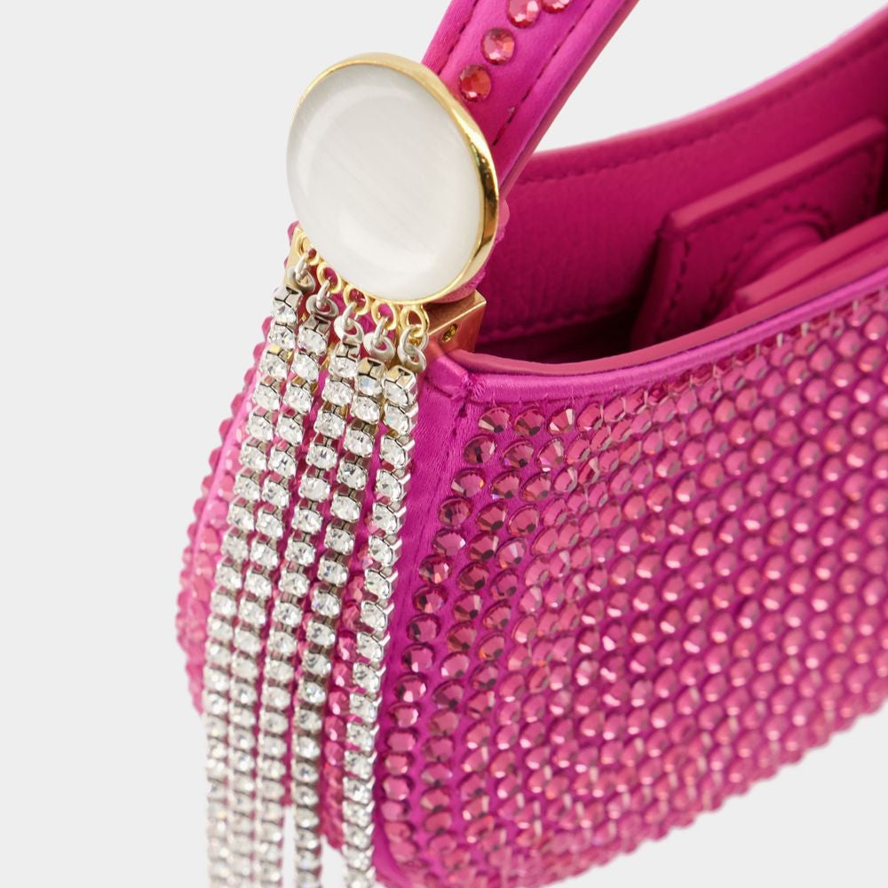Magda Butrym Micro Vesna Hobo Bag - Pink - Strass